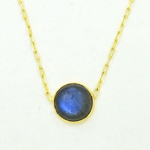 Labradorite Necklace Gold Plated Silver 925