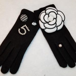 Chanel Fingerless Gloves - Etsy