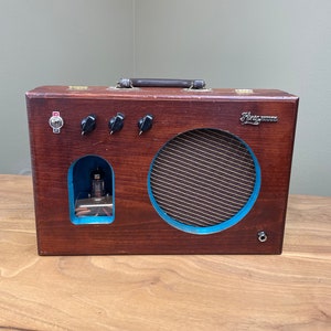 Upcycled Rechargeable Low Voltage Travel Guitar Tube Amp