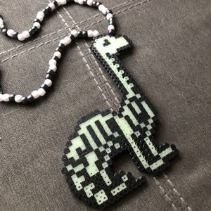 Kandi Charm Necklace - Dino Skeleton