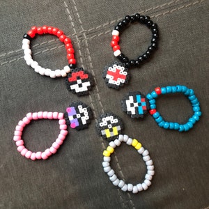 Kandi Charm Bracelets - Mini Pokeball