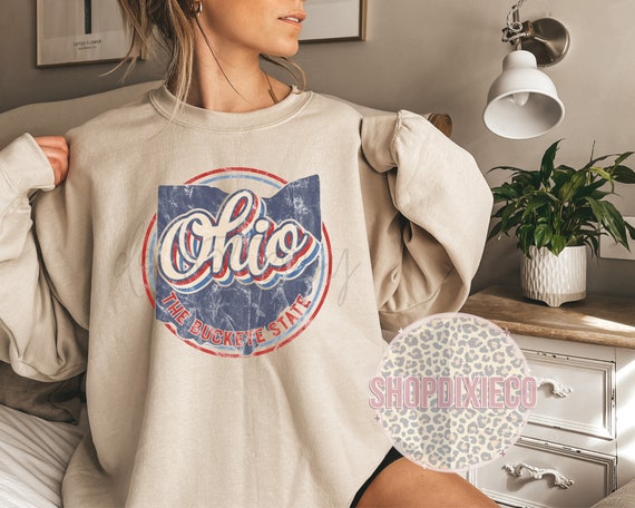 Retro Ohio State Crewneck Vintage Ohio Apparel Ohio Apparel Ohio State  Shirt State Apparel Retro Ohio State Shirt Ohio Crewneck 