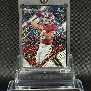 2023 Bryce Young Select Draft Picks White Lazer Prizm Field Level Rookie Card | Alabama Crimson Tide | Carolina Panthers