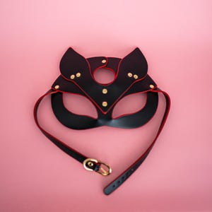 Luxury Vegan Leather Cat Mask