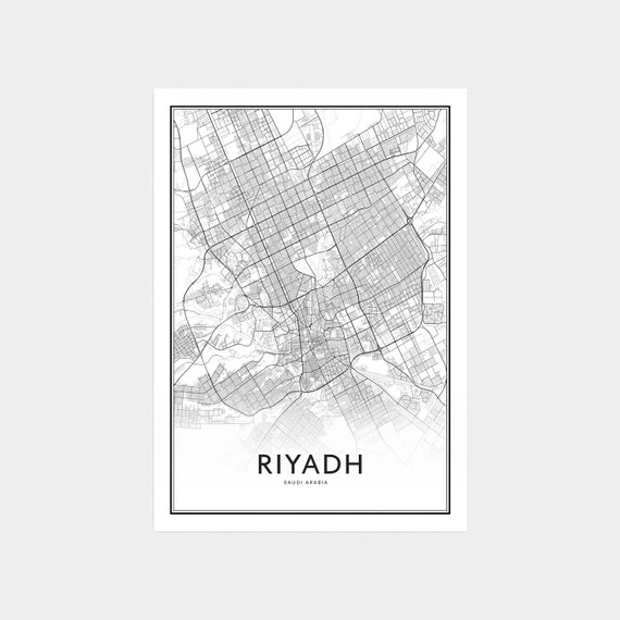 Digital City Riyadh Map Riyadh Map Print Riyadh Map Art Riyadh Map Poster City Map | Etsy Singapore