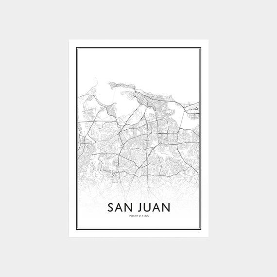 San Juan Map Print San Juan Map Art San Juan Map Poster | Etsy