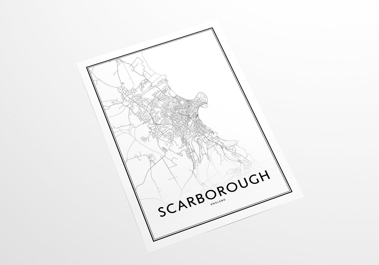 Scarborough Map Print Scarborough Map Art Scarborough Map - Etsy