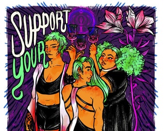 Support Your Local Witches Art Print