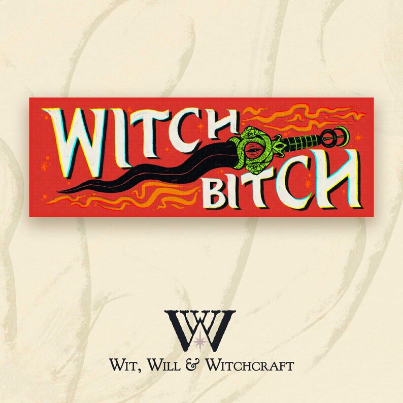 Witch Bitch Bumper Sticker image 1