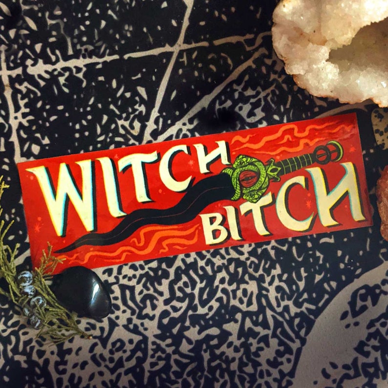 Witch Bitch Bumper Sticker image 2