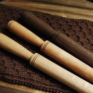 Handmade Wooden Nostepinne Yarn Winder: Walnut, Red Oak, Cherry