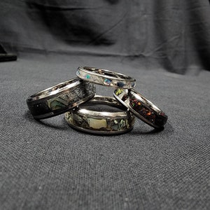 4mm Memorial Keepsake Ring with ashes