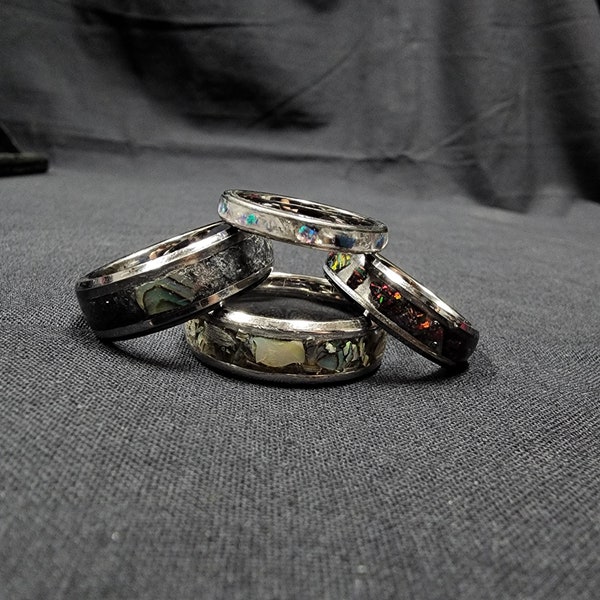 4mm Memorial Keepsake Ring with ashes