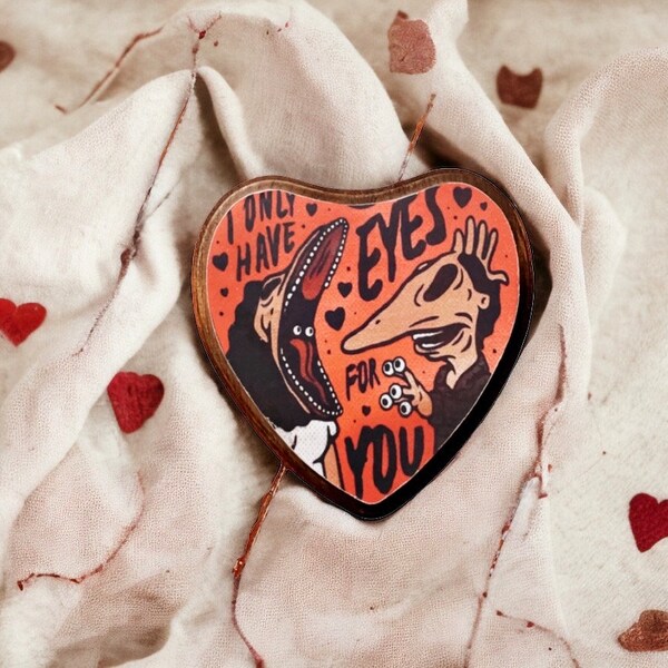 Placa gótica de corazón para el Día de San Valentín, decoración espeluznante para el hogar