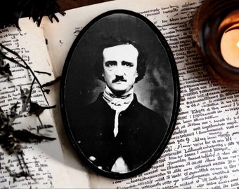 Edgar Allan Poe Wall Art, Gothic Wall Decor, Dark Academia Decor, Literary Gift