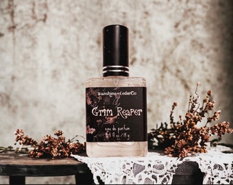 Grim Reaper floral perfum, perfume for witches, spooky spray, witchy gift, witch perfume, goth gifts, gothic perfume, witchy fragrance spray