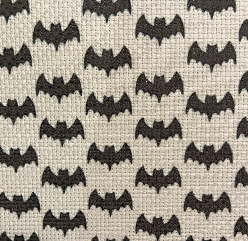 It's FRICKIN BATS 100% Cotton 14 Count Bat Print Cross Stitch Aida GothStitch XStitch Fabric, 14ct GrandmaBeWildin EXCLUSIVE Original Design image 5