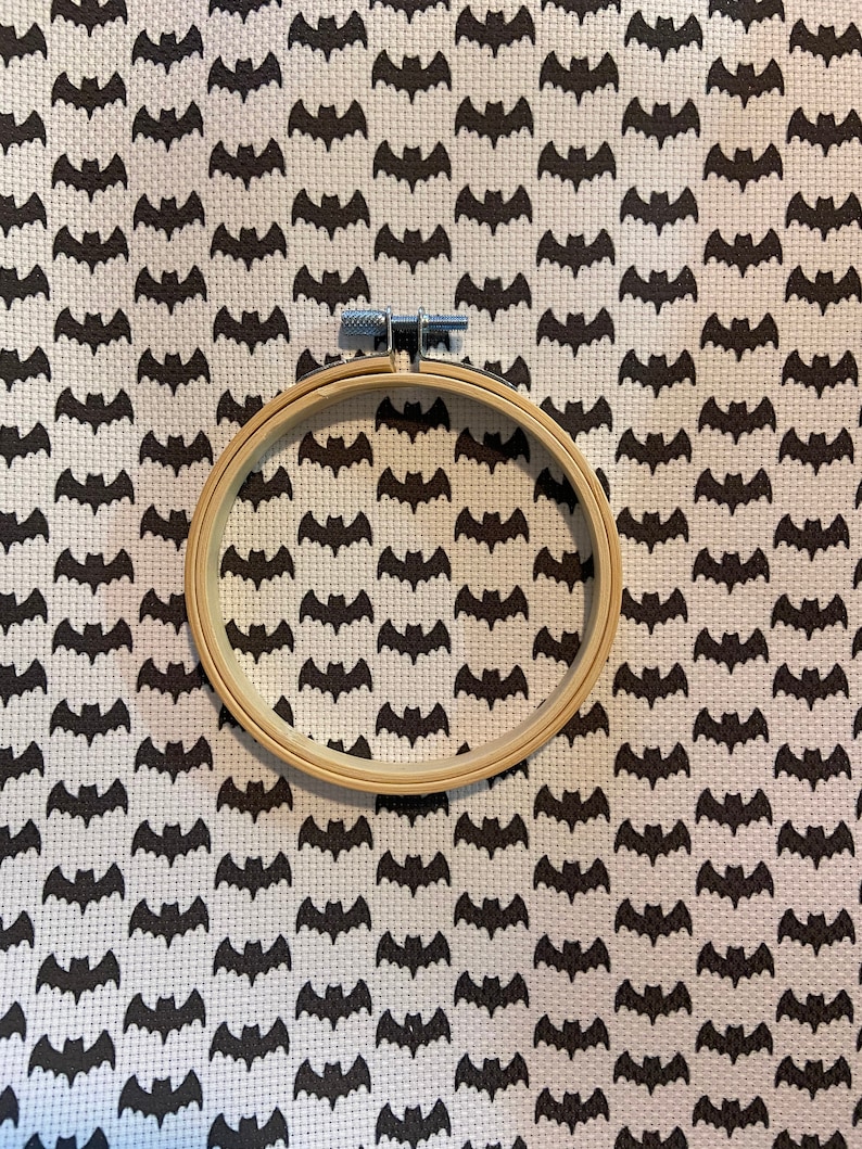 It's FRICKIN BATS 100% Cotton 14 Count Bat Print Cross Stitch Aida GothStitch XStitch Fabric, 14ct GrandmaBeWildin EXCLUSIVE Original Design image 4