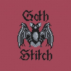 It's FRICKIN BATS 100% Cotton 14 Count Bat Print Cross Stitch Aida GothStitch XStitch Fabric, 14ct GrandmaBeWildin EXCLUSIVE Original Design image 7
