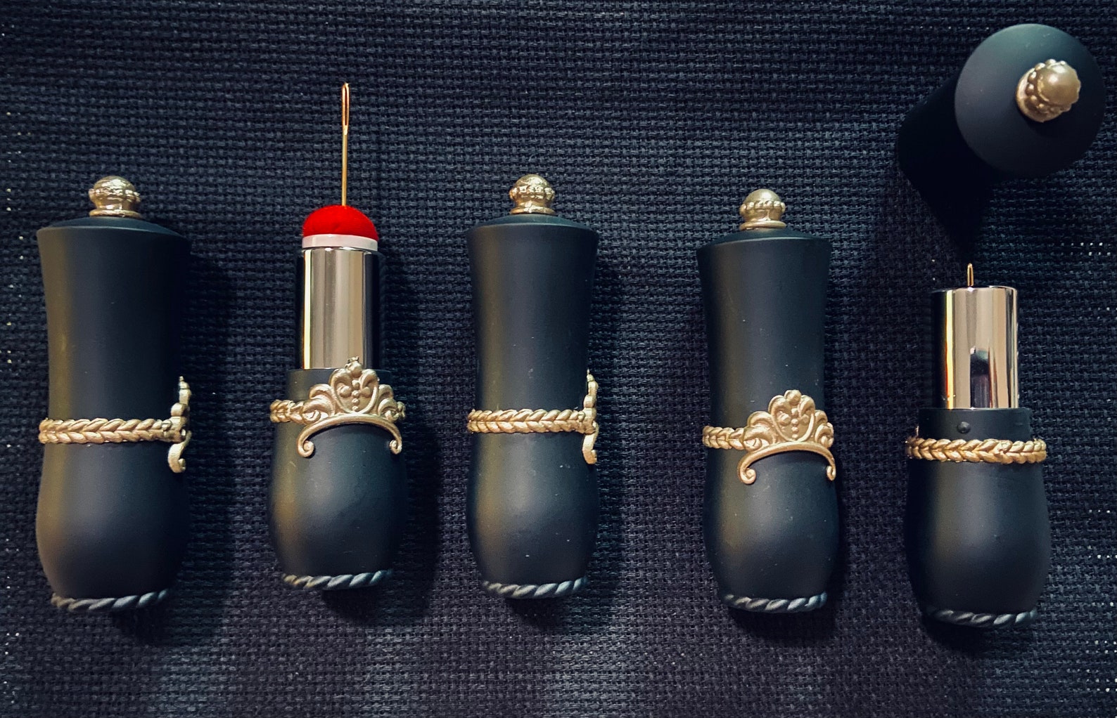 Lipstick Pin Cushion Needle Case Protect Your Best Cross Etsy