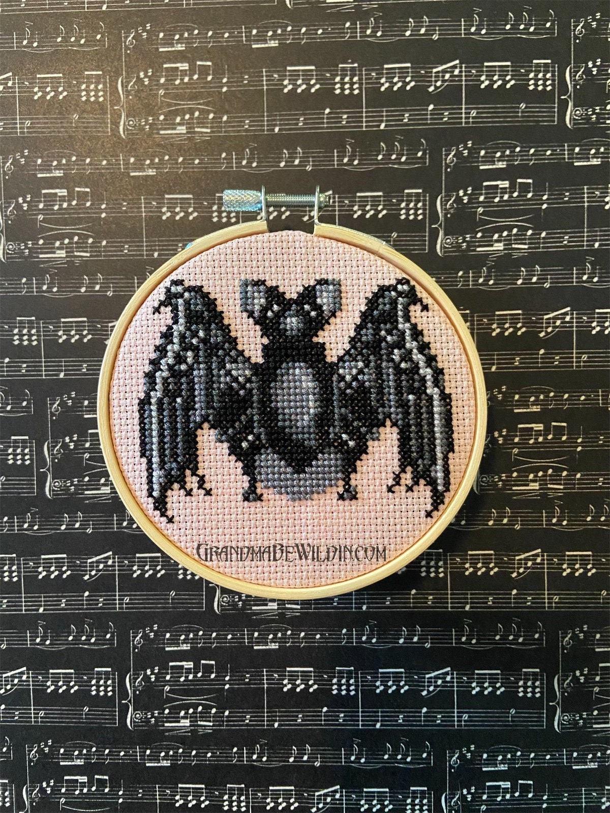 Modern Gothic Medieval Bat Cross Stitch Chart Pattern PDF Gothstitch ...