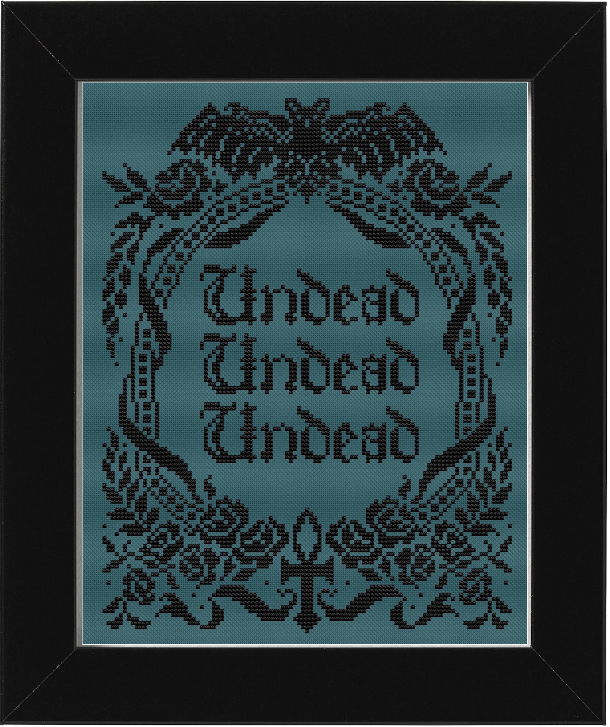 Undead Patterns Undead Modern Antique French Gothic Cross Stitch Pattern PDF Gothstitch ...