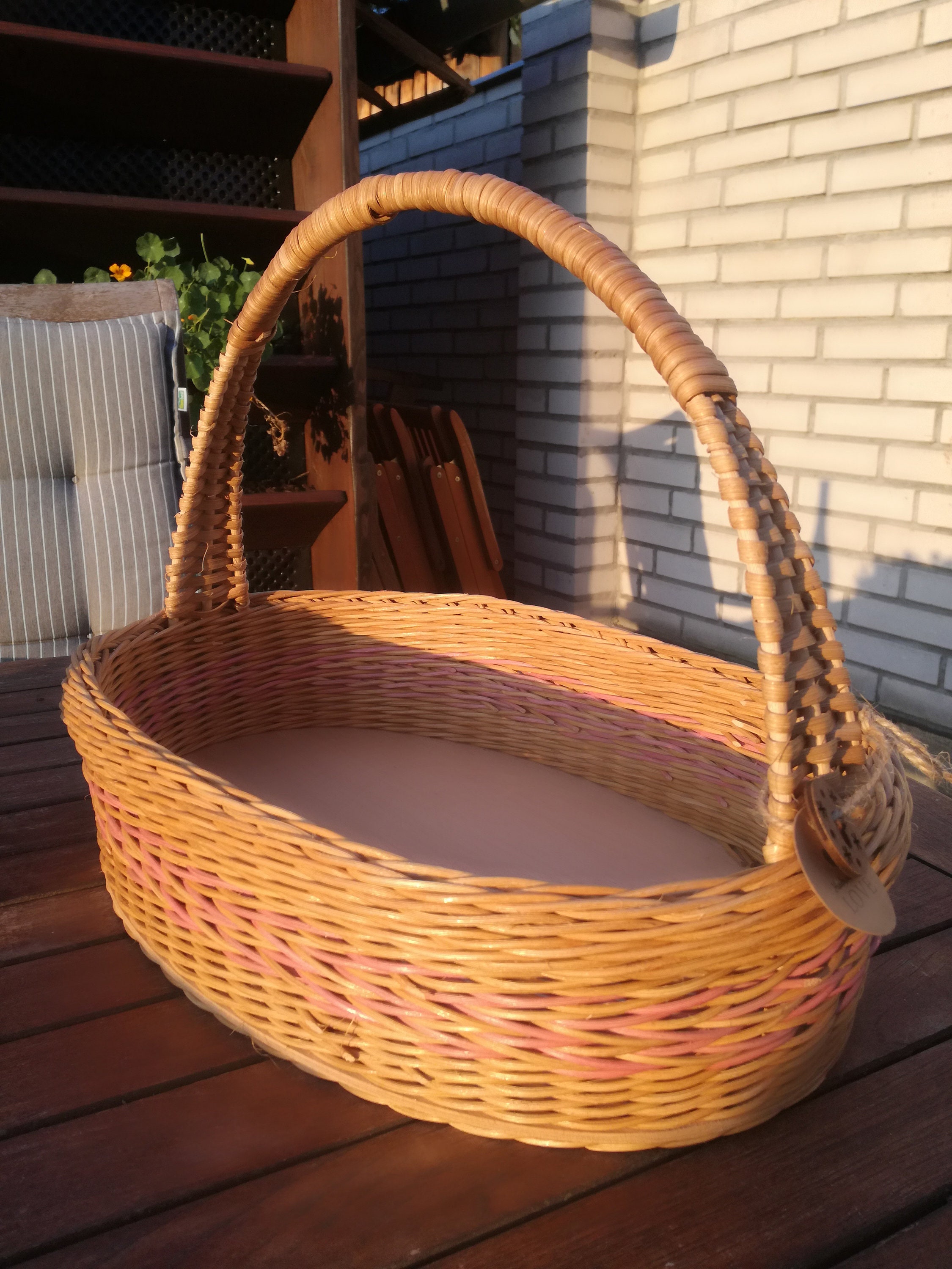Wicker rattan picnic basket shoping basket handmade basket Etsy