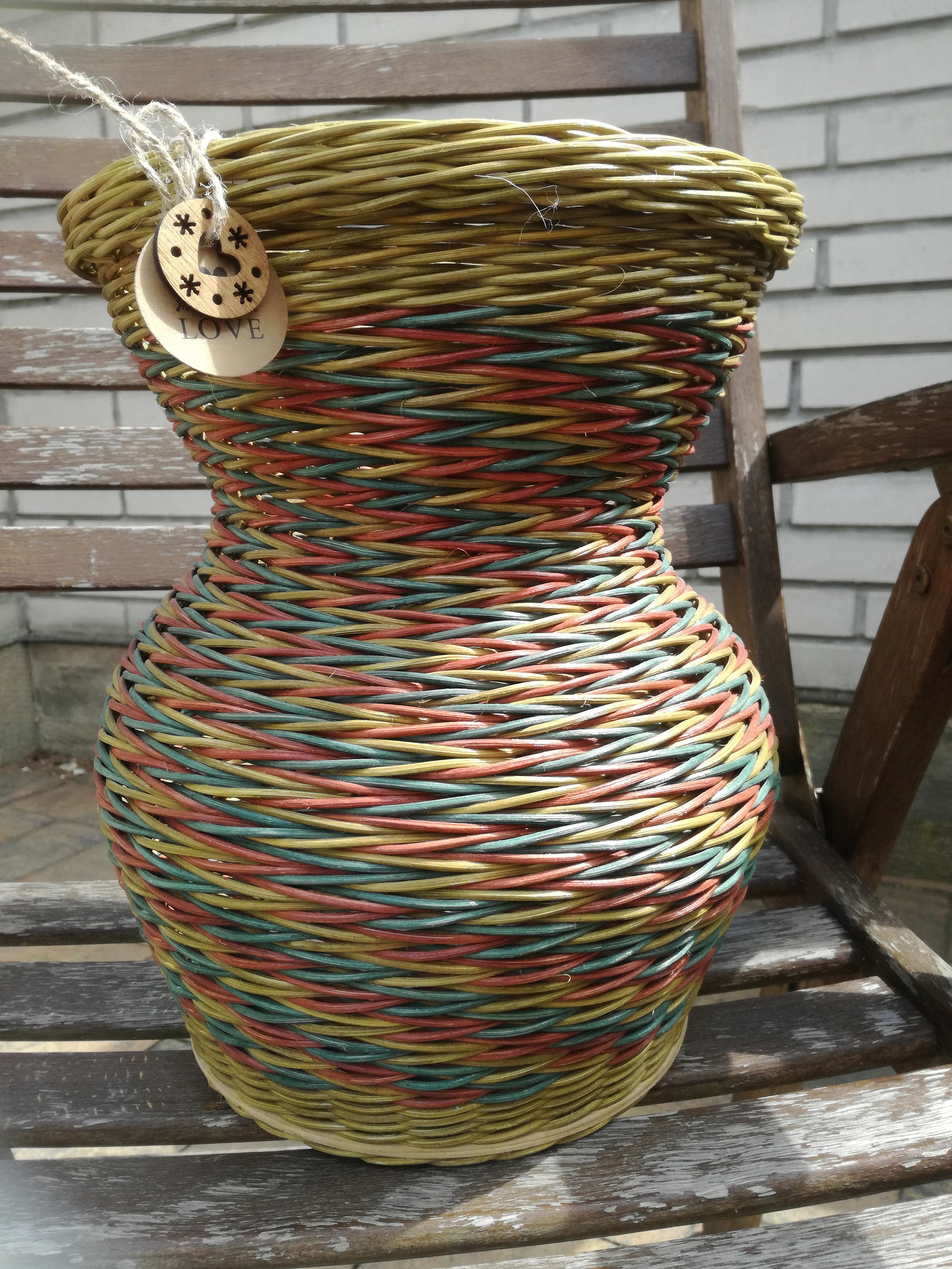 Rattan Wicker Vase Dried Flowers Etsy