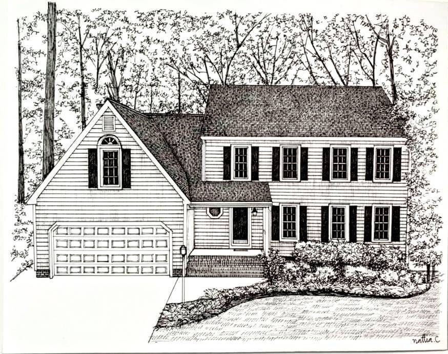 Custom House Portrait Original Pen and Ink Drawing , New Home ...