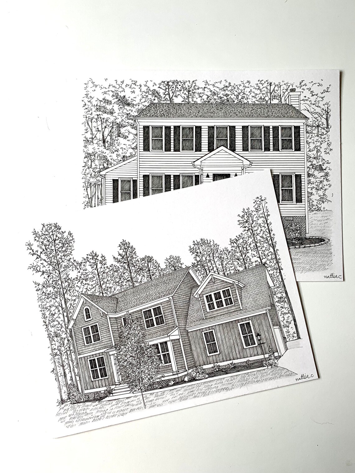 Custom House Portrait Original Pen and Ink , Personalized Gift, New ...