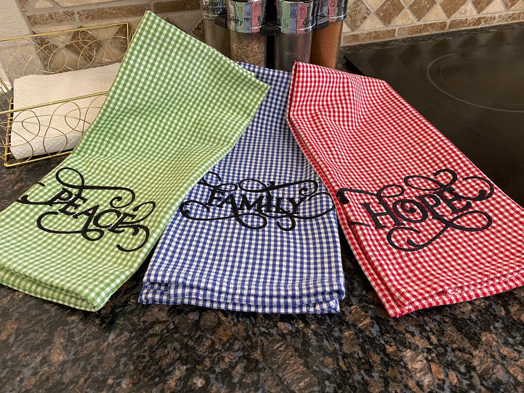 Custom Embroidered Kitchen Towels Vintage Towels Christian100 Pre