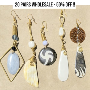 20 Statement Earrings, African Earrings Set, Brass Earrings Set, Bone Earrings Wholesale, African Jewelry For Women, Earrings For Women