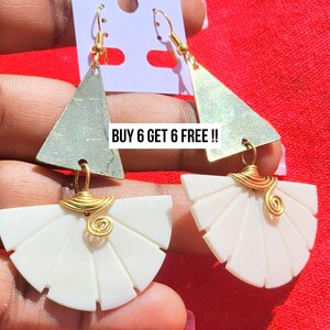 700 Earrings, Statement Earrings, African Earrings, Bone Earrings Dangle, Earrings for Girls, Earrings Set, Ethnic Earrings, Brass Earrings.