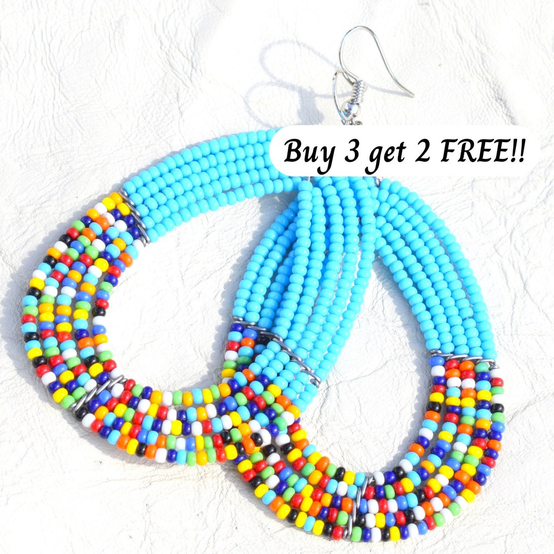 063 Zulu Bead Earring Bead Earring African Earring Ethnic Etsy