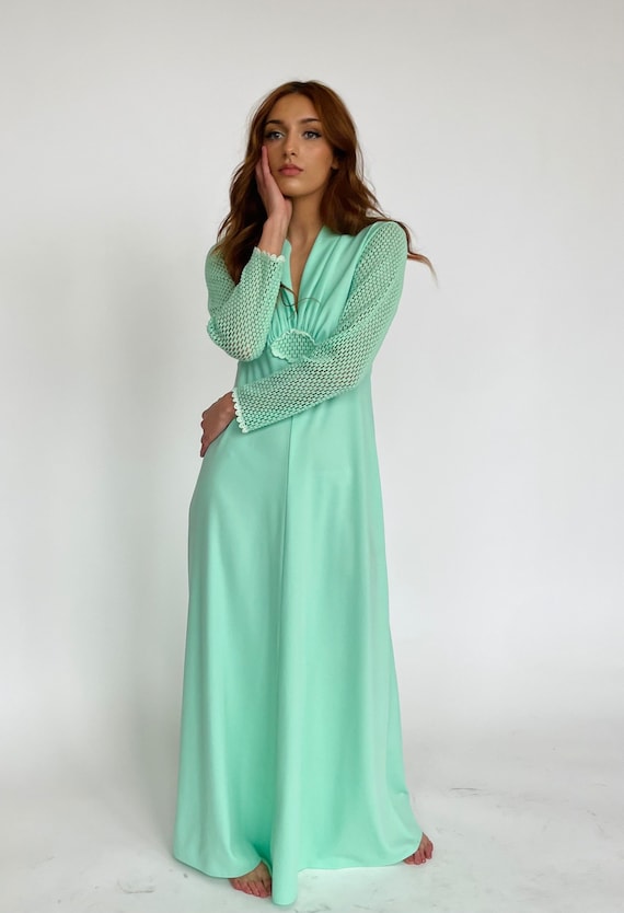 70’s Vintage Seafoam Green Dress - image 1