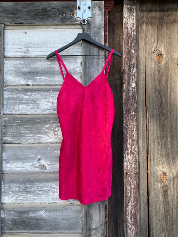 Vintage 80’s Hot Pink Intimate Slip