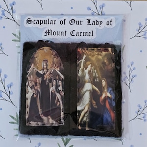 Handcrafted Brown Scapular of Our Lady of Mount Carmel - large size
