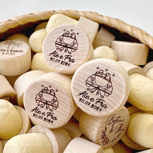 Personalized Wine Bottle Stopper Wedding Favors - Custom Bachelorette Favor, Bridal Shower Gift, Birthday & Baptism Favor, Promotional Item