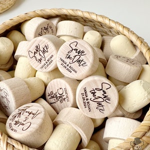 Personalized Wine Bottle Stopper Wedding Favors - Custom Bachelorette Favor, Bridal Shower Gift, Birthday & Baptism Favor, Promotional Item