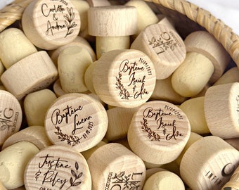 Personalized Wine Bottle Stopper Baptism Favors, Custom Adult Baptism Gifts, Wine Cork Party Favor - For Weddings or any Occasion as well