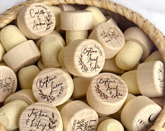 Personalized Wine Stopper Baptism Favors - Custom Adult Baptism Gifts & Cork Party Favor