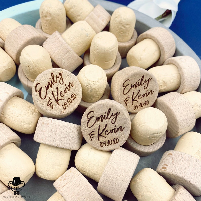 Custom Wine Bottle Stopper Wine Cork Wedding Favors Etsy