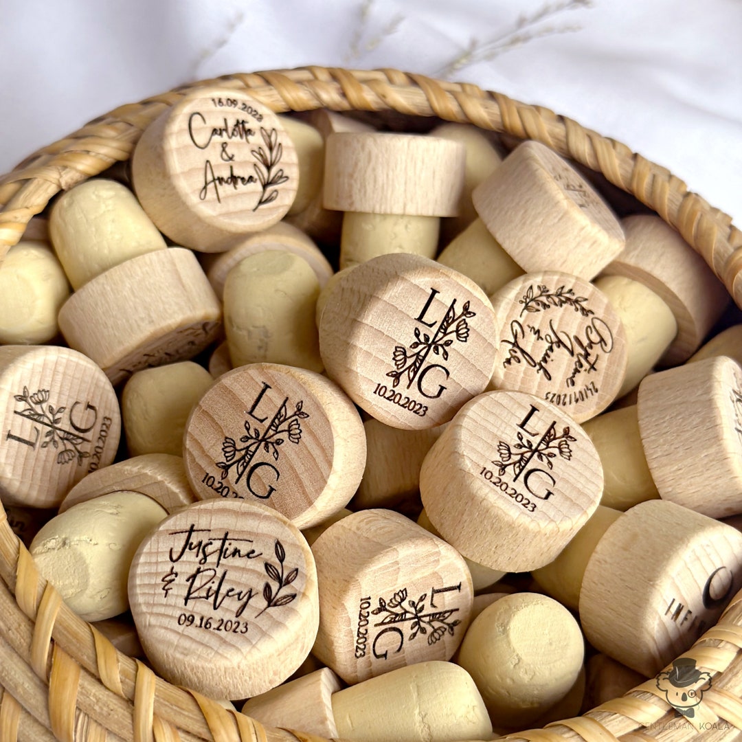 Personalized Wine Bottle Stopper Wedding Favors Custom Etsy