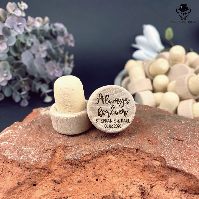Custom Wine Bottle Stopper Wine Cork Wedding Favors Etsy