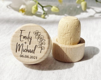 Engraved Wine Stopper Wedding Favors – Personalized Keepsake Gift for Guests