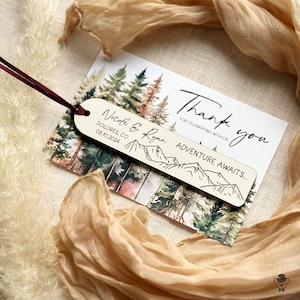 "Lesezeichen ""Berg und Wald"" Lesezeichen - persönliches Andenken Geschenk für die Gäste."