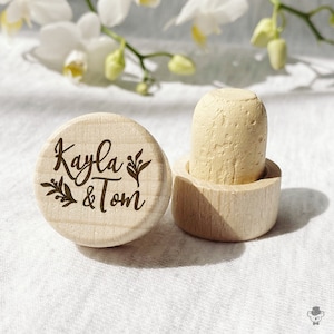 Personalized Wine Bottle Stopper Wedding Favors - Custom Bachelorette Favor, Bridal Shower Gift, Birthday & Baptism Favor, Promotional Item