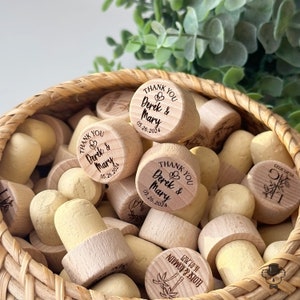 Personalized Wine Bottle Stopper Wedding Favors - Custom Bachelorette Favor, Bridal Shower Gift, Birthday & Baptism Favor, Promotional Item