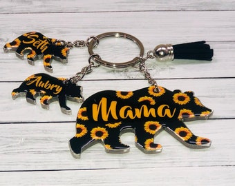 Mom Keychain Mother Gift Mama Bear Gift \u2022 Funny Mom Gift Unique Funny Mother Keychain Bear Grandma Keychain New Mom to Be Gift Mommy Bear