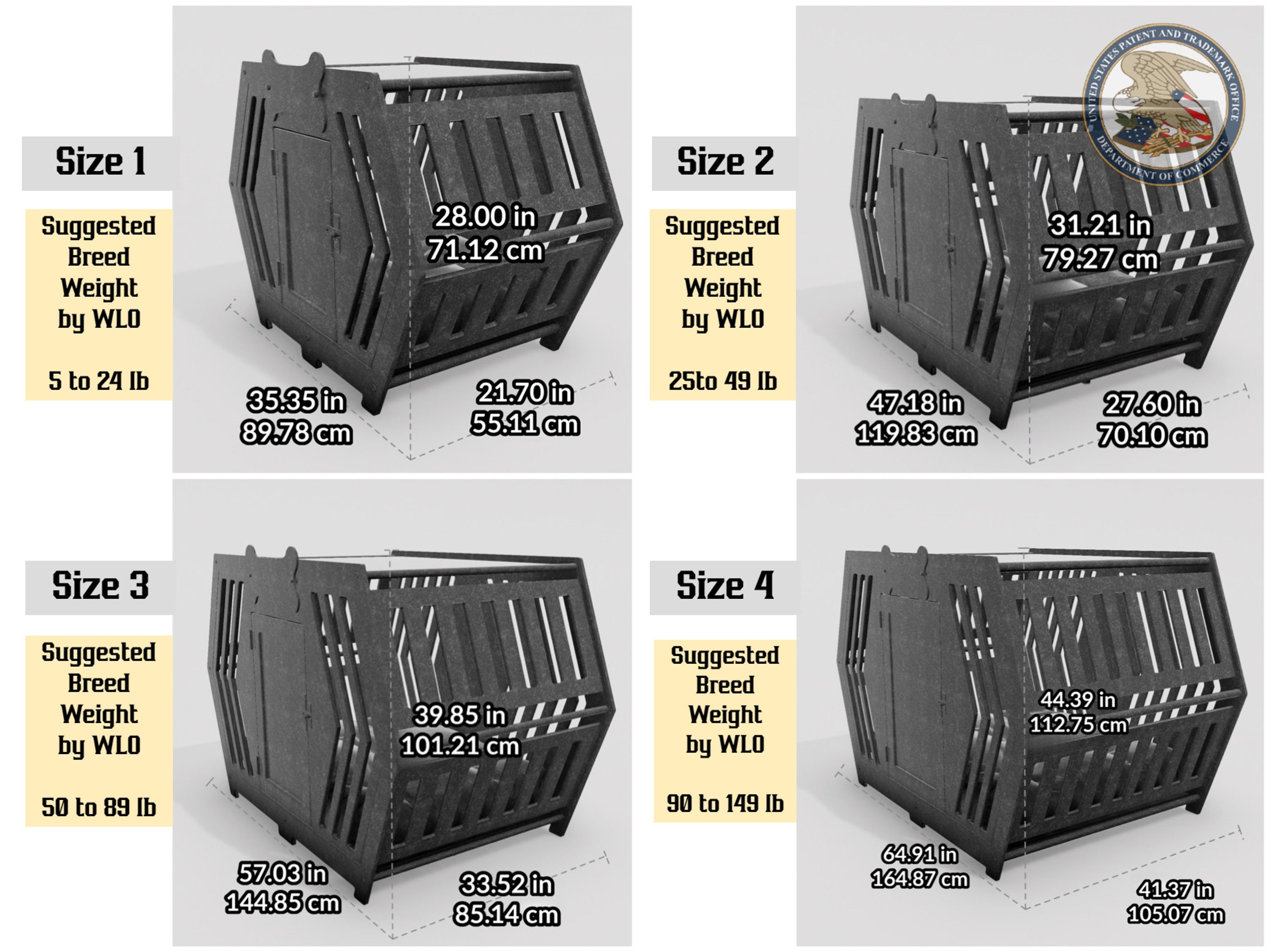 Military top dog crate